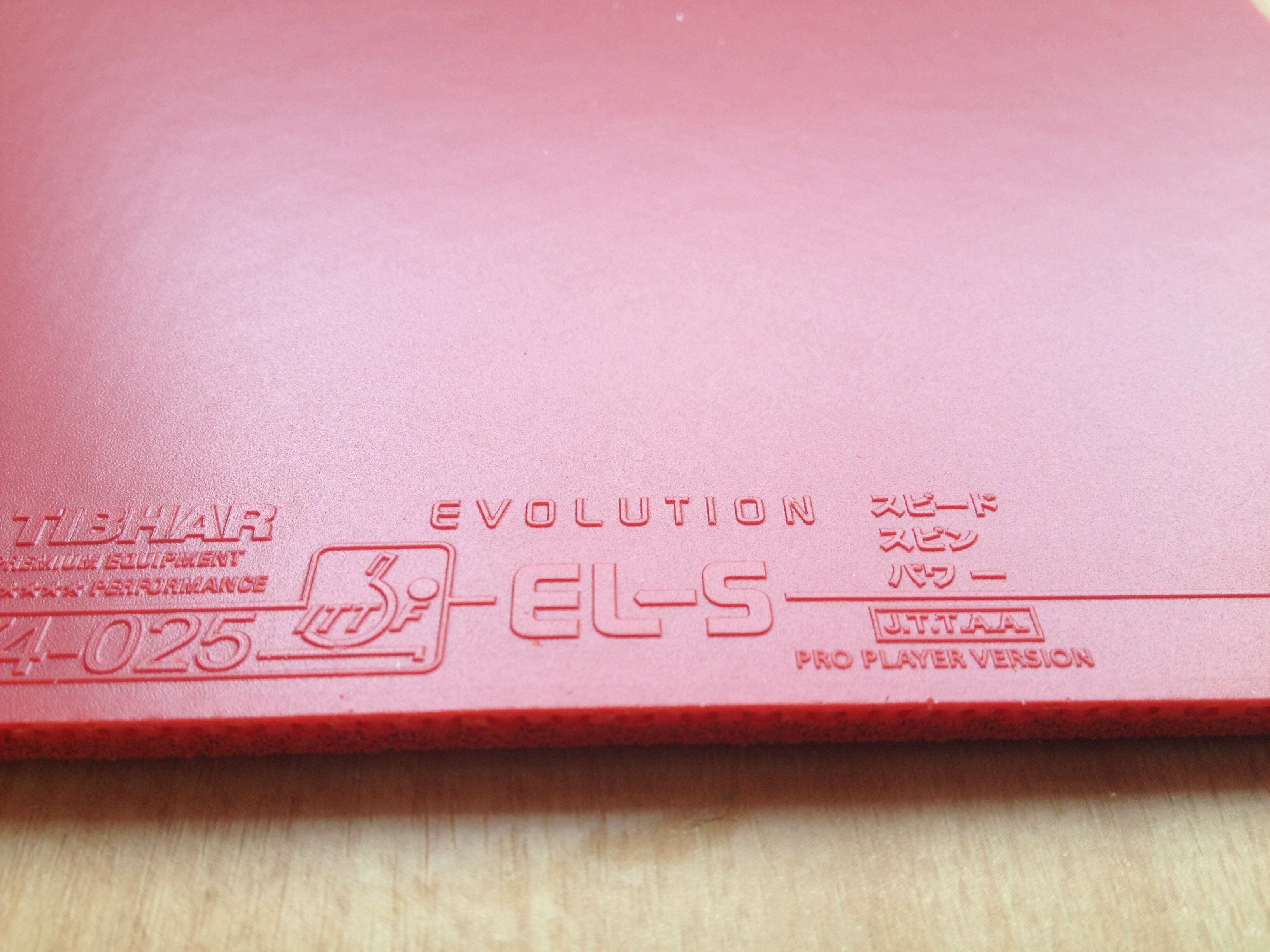 Tibhar Evolution EL-S asztalitenisz-borítás piros kinagyított képe