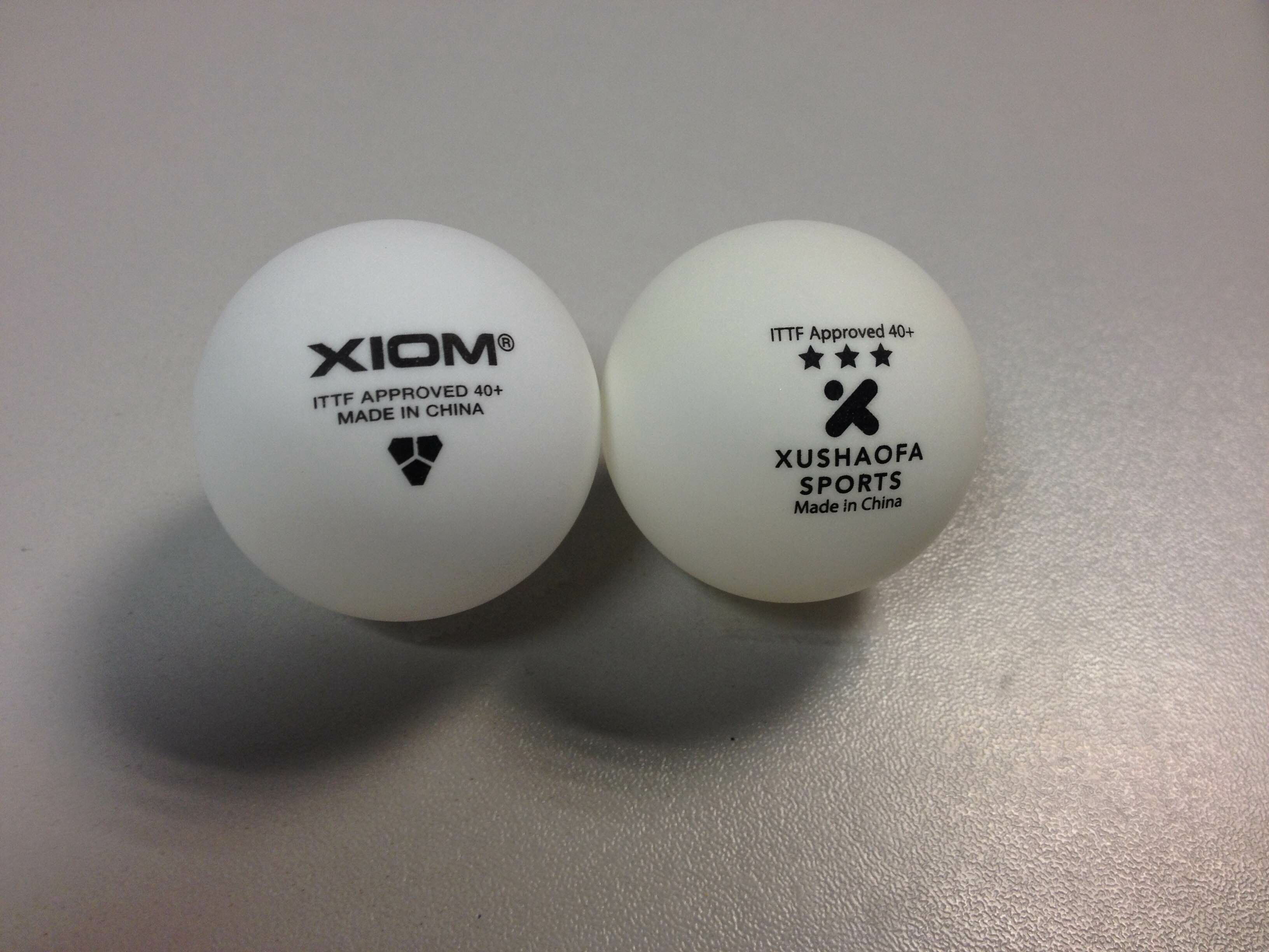 Xiom 3-Star 40+ Seamless és Xushaofa 3-Star 40+ Seamless pingponglabdák