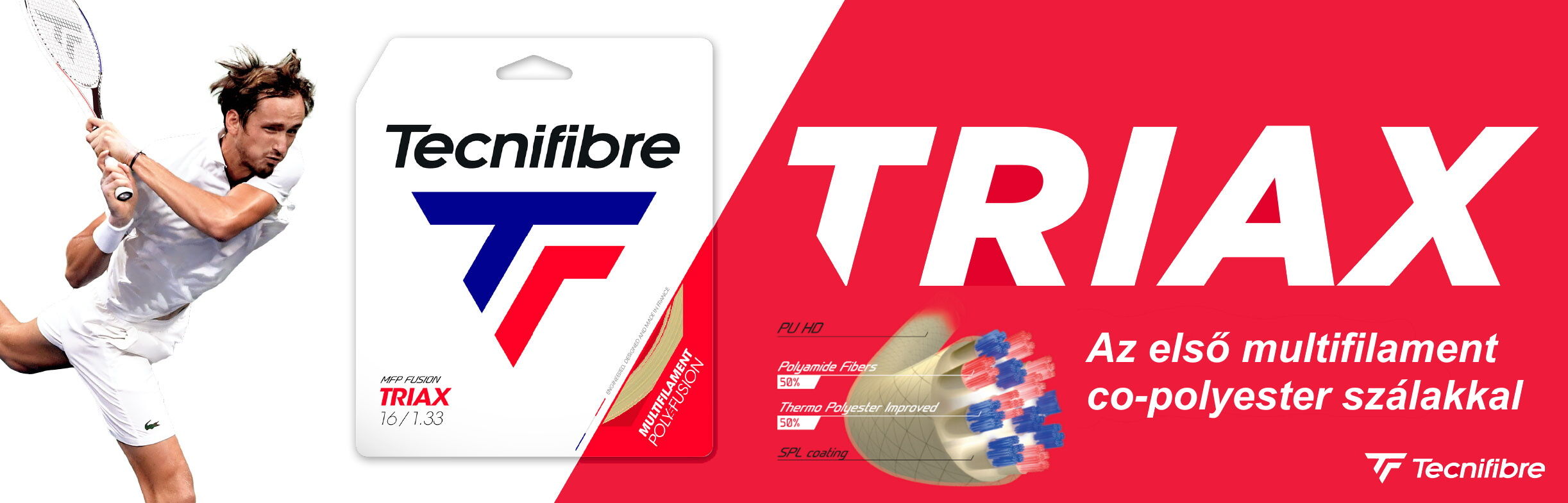 Tecnifibre Triax teniszhúr - az első multifilament co-polyester szálakkal