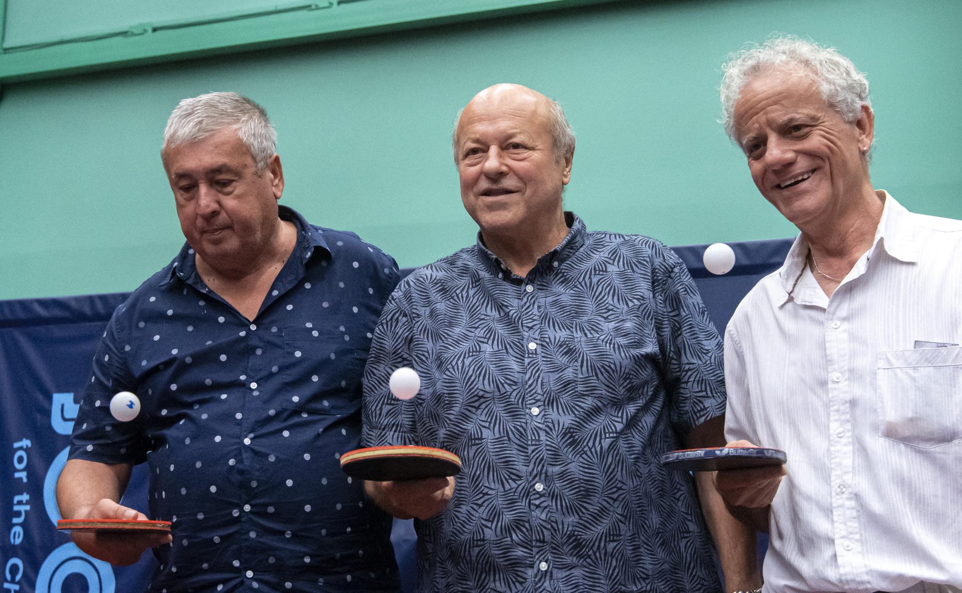 Jónyer István 70. születésnapjának ünneplésén csapattársaival Klampár Tiborral és Gergely Gáborral.
