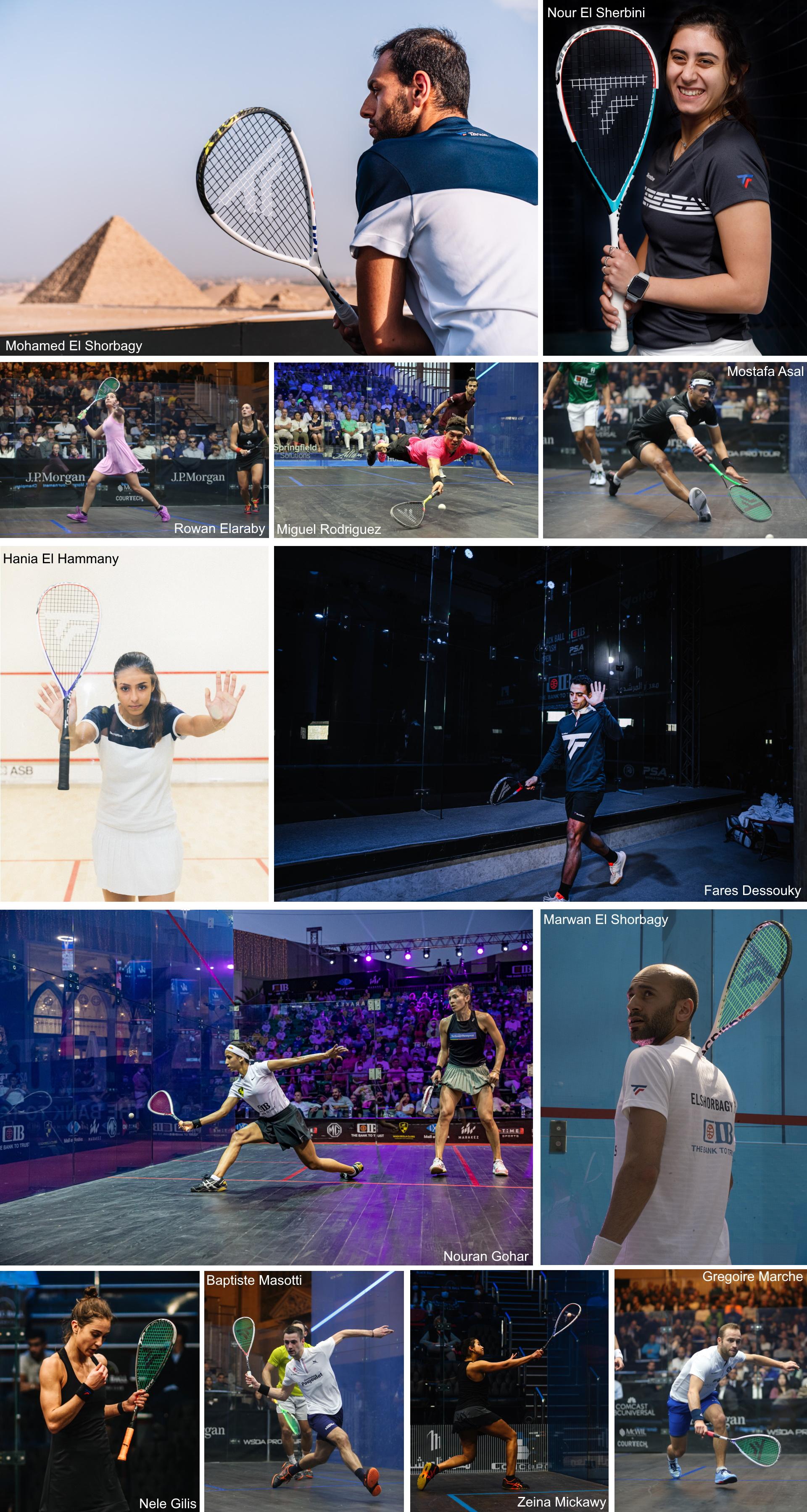Tecnifibre squash játékosok Tecnifibre squash játékosok