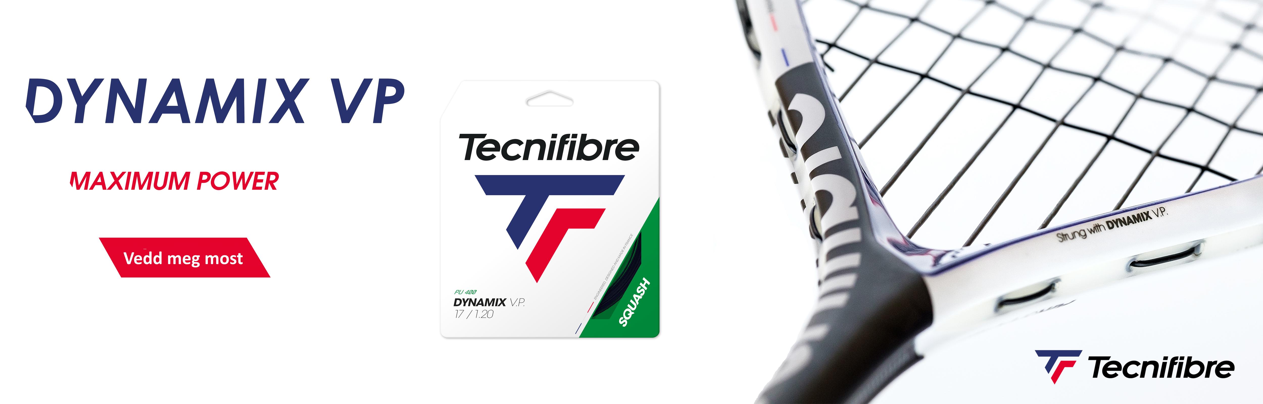 Tecnifibre Dynamix VP: a legnagyobb ütéserőt biztosító squash húr Tecnifibre Dynamix VP: a legnagyobb ütéserőt biztosító squash húr