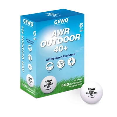 Gewo AWR Outdoor fehér pingponglabda  (6 db/doboz)