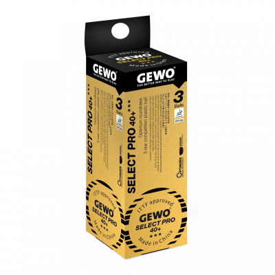 Gewo Select Pro 40+ 3-Star pingponglabda (3 db/doboz)