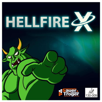 Sauer &amp; Tröger Hellfire X hosszúszemcsés asztalitenisz-borítás borítója