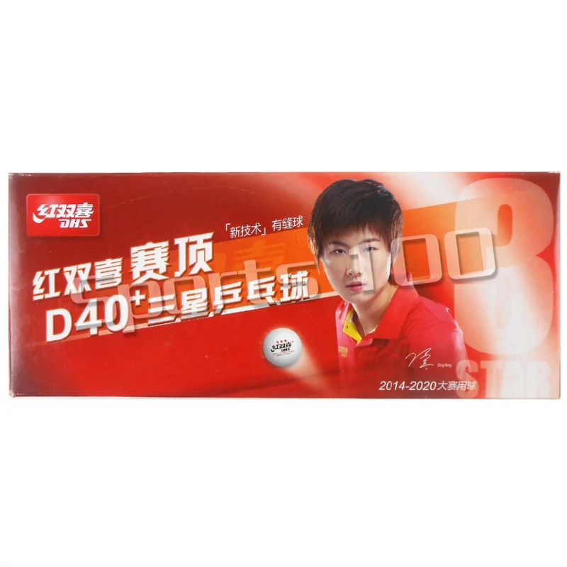 DHS 3-Star D40+ pingponglabda (10 db/doboz)