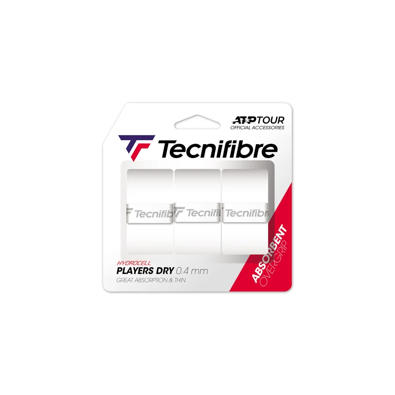 Tecnifibre Player Dry ATP (3 db) fehér fedőgrip