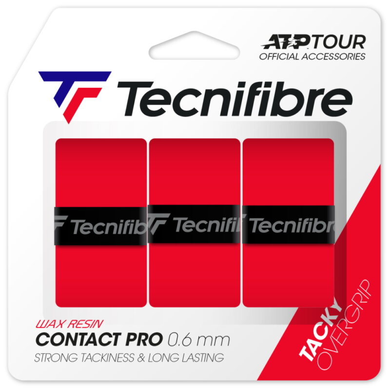 Tecnifibre Pro Contact (3 db) piros fedőgrip