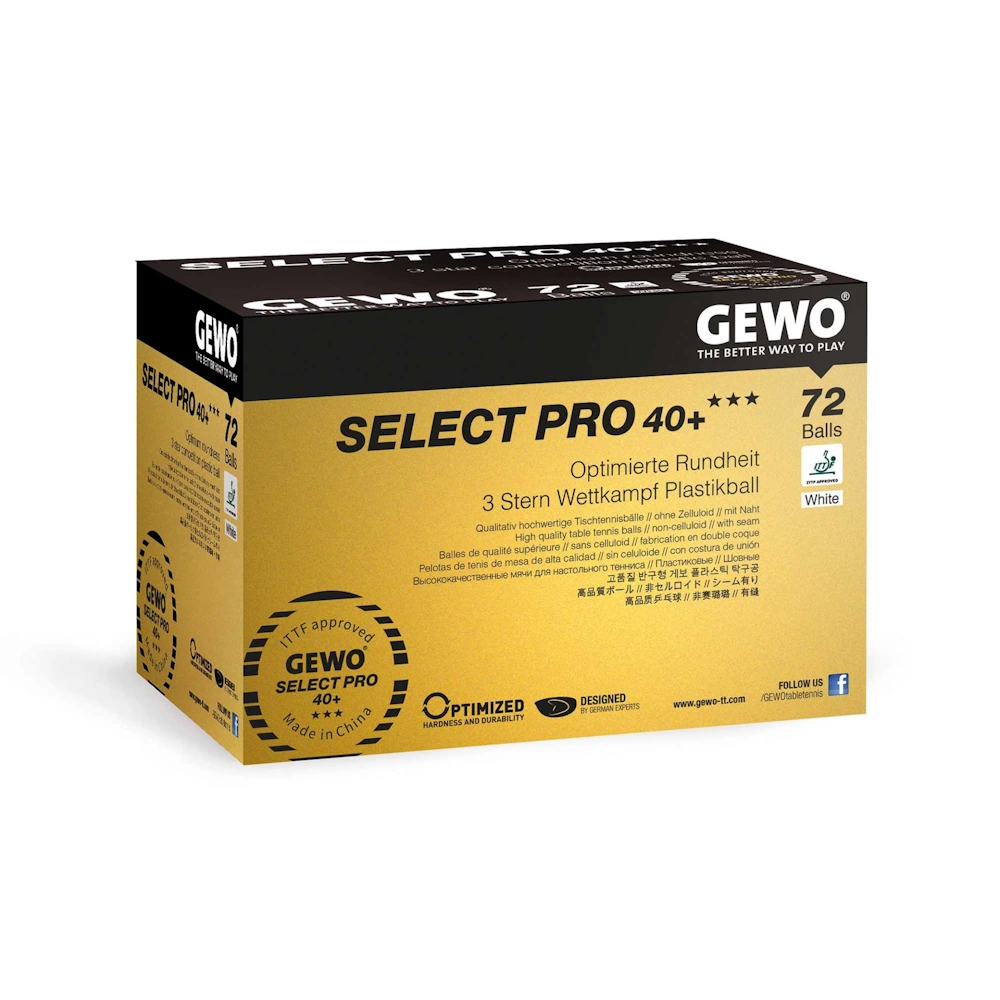 Gewo Select Pro 40+ 3-Star pingponglabda (72 db/doboz)