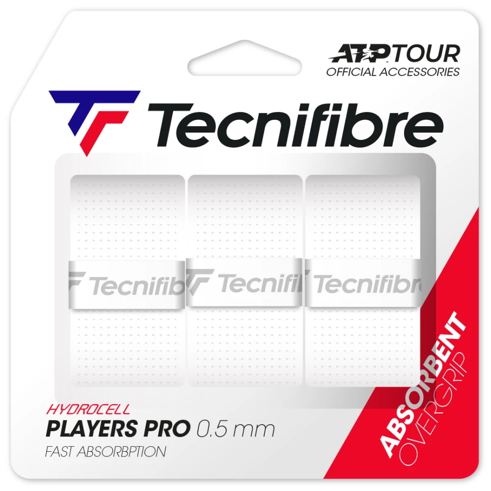 Tecnifibre Pro Players fehér (3 db) fedőgrip